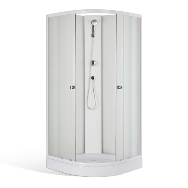 Sanovo NITRA štvrťkruhový sprchový box biely 90x90x215 cm