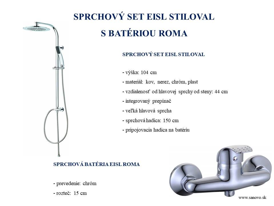 Sprchový set EISL STILOVAL so sprchovou batériou ROMA