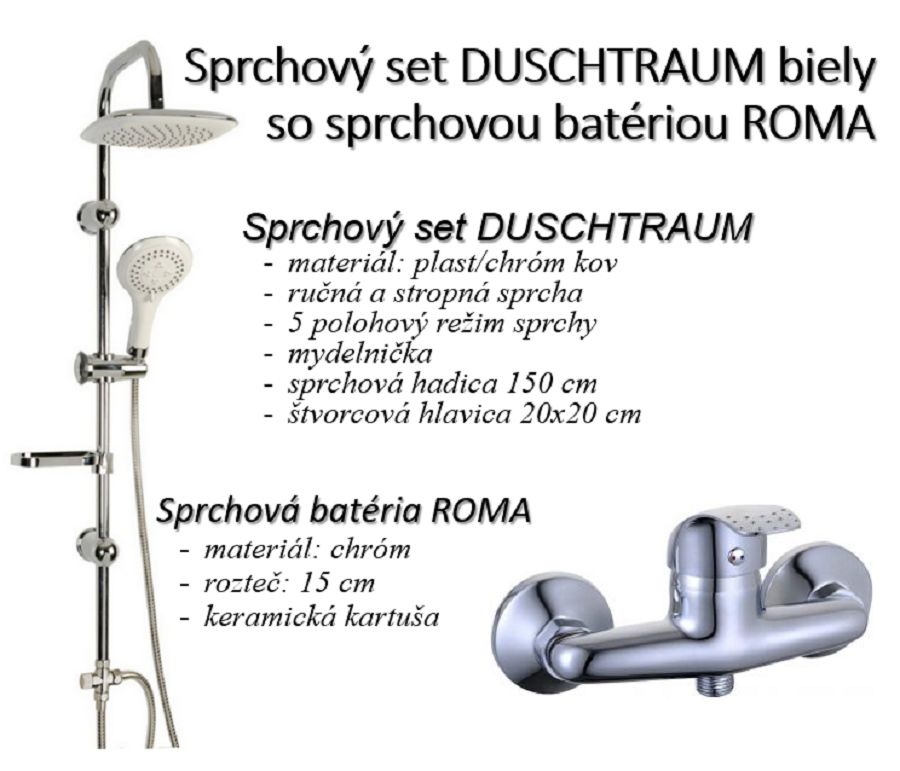 Sprchový set EISL DUSCHTRAUM so sprchovou batériou ROMA
