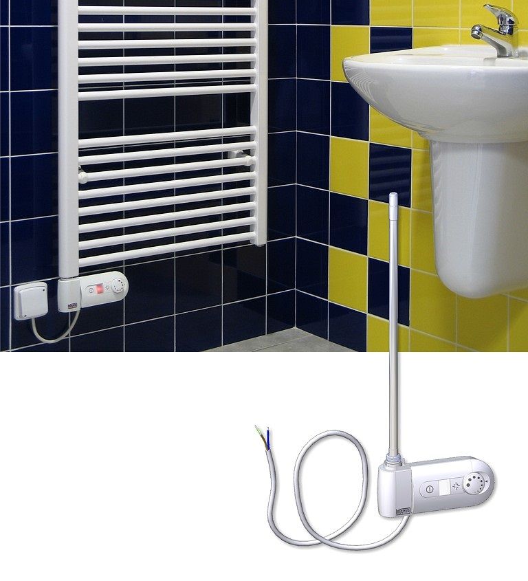 Kúpeľnový radiátor BK.ERK s reguláciou - biele prevedenie